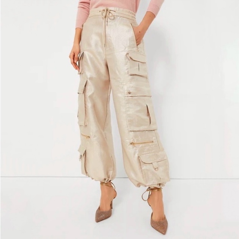 Cynthia Rowley Rose Gold Cargo Pants